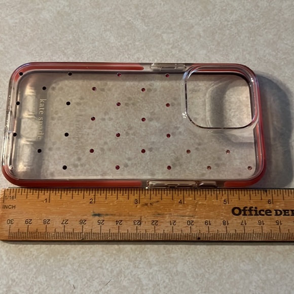 Kate Spade Hardshell iPhone Case in Ombré Pink Dot and Clear, for iPhone 13 Pro - Picture 15 of 15